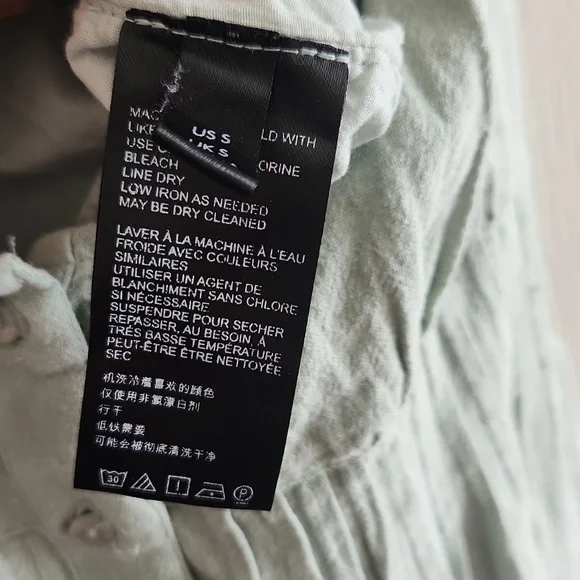 Urban Outfitters Raelynn Tie-Back Romper mint/sage green small - Picture 9 of 9